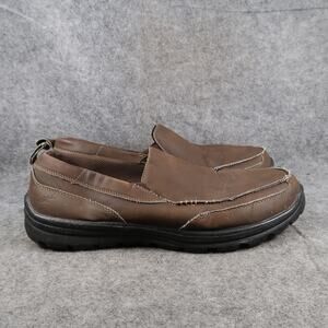 Deer Stags Shoes Mens 11 Slip On Loafer Casual Comfort Moc Toe Brown Walking